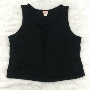 Mossimo Black Crop Top Size Medium Sleeveless M